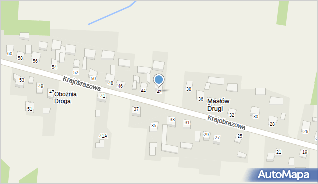 Masłów Drugi, Krajobrazowa, 42, mapa Masłów Drugi