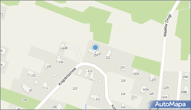 Masłów Pierwszy, Krajobrazowa, 224, mapa Masłów Pierwszy