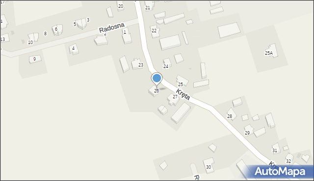 Maszewo, Kręta, 26, mapa Maszewo