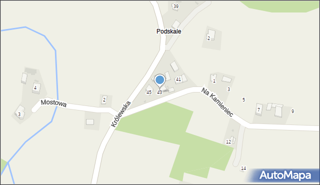 Maszków, Królewska, 43, mapa Maszków