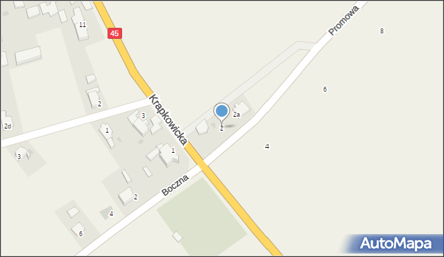 Mechnica, Krapkowicka, 2, mapa Mechnica