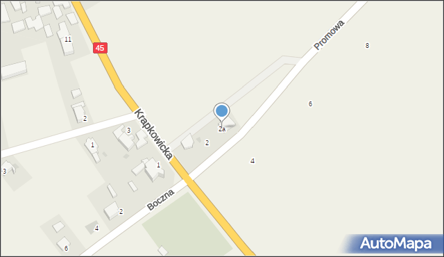 Mechnica, Krapkowicka, 2a, mapa Mechnica
