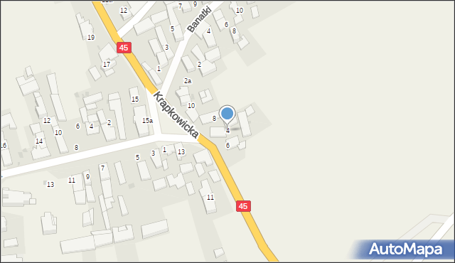 Mechnica, Krapkowicka, 4, mapa Mechnica