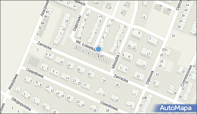 Mędłów, Króla Władysława Łokietka, 5, mapa Mędłów