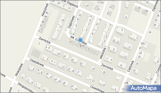 Mędłów, Króla Władysława Łokietka, 9, mapa Mędłów