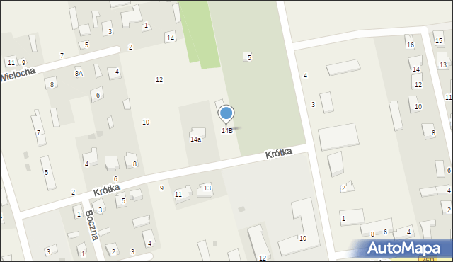 Miastkowo, Krótka, 14B, mapa Miastkowo