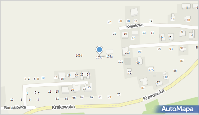 Michałowice, Krakowska, 103b, mapa Michałowice