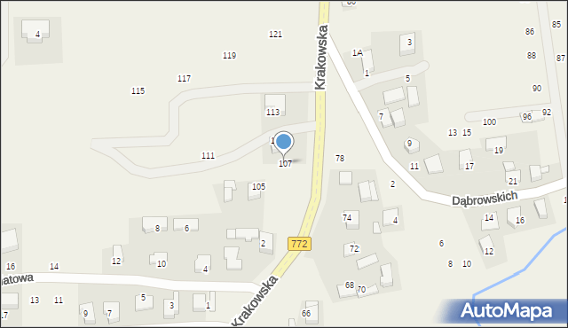 Michałowice, Krakowska, 107, mapa Michałowice