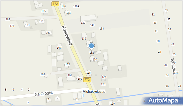 Michałowice, Krakowska, 132, mapa Michałowice
