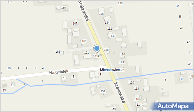 Michałowice, Krakowska, 159, mapa Michałowice