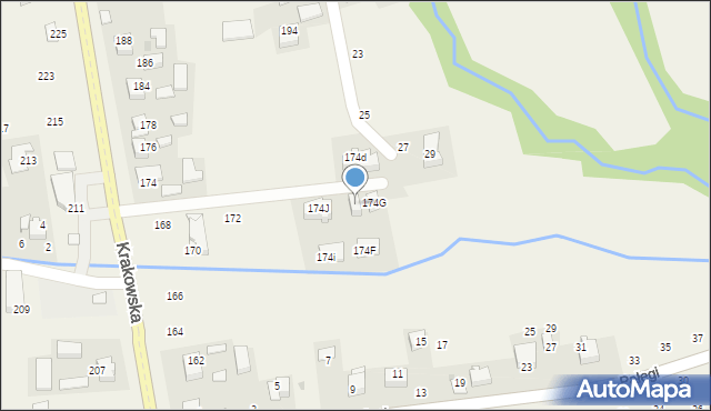 Michałowice, Krakowska, 174H, mapa Michałowice