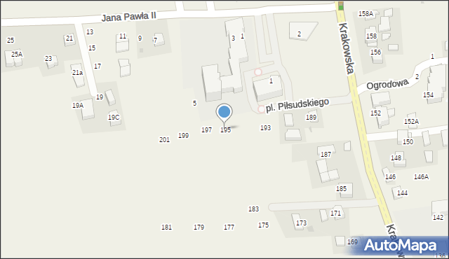 Michałowice, Krakowska, 195, mapa Michałowice