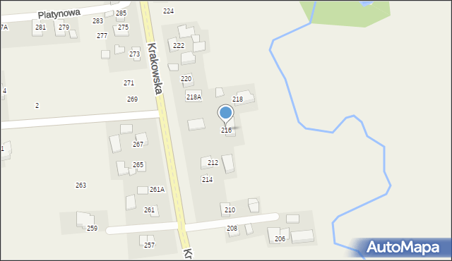 Michałowice, Krakowska, 216, mapa Michałowice