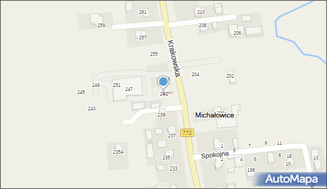 Michałowice, Krakowska, 241, mapa Michałowice