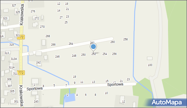 Michałowice, Krakowska, 252, mapa Michałowice