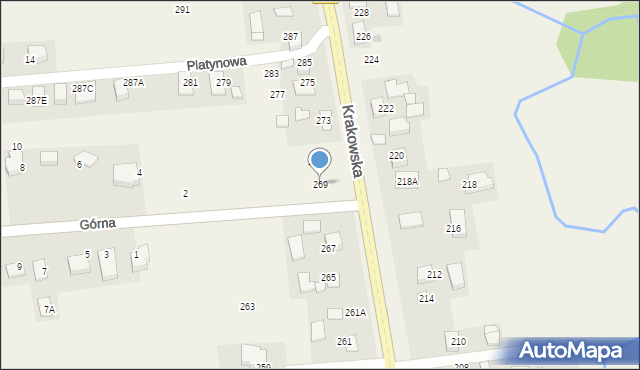 Michałowice, Krakowska, 269, mapa Michałowice