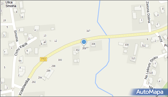 Michałowice, Krakowska, 304, mapa Michałowice