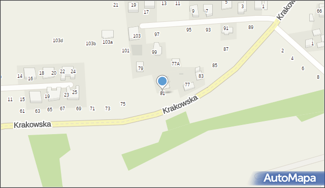 Michałowice, Krakowska, 81, mapa Michałowice