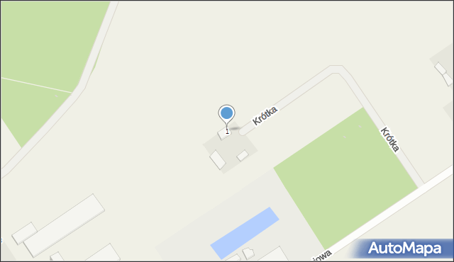 Michrów, Krótka, 1, mapa Michrów