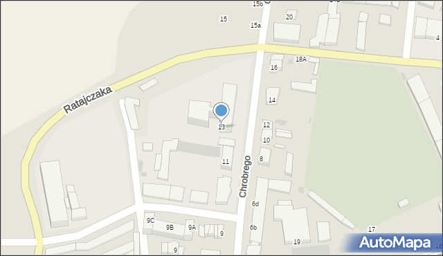 Międzychód, Króla Bolesława Chrobrego, 13, mapa Międzychód