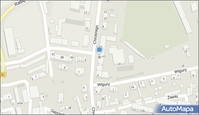 Międzychód, Króla Bolesława Chrobrego, 6b, mapa Międzychód