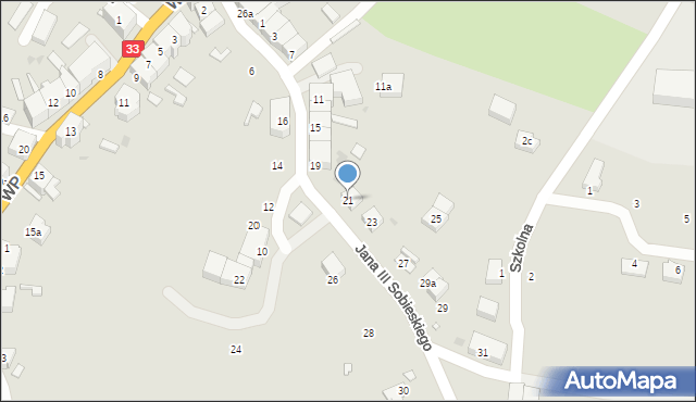 Międzylesie, Króla Jana III Sobieskiego, 21, mapa Międzylesie