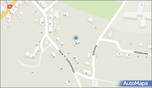 Międzylesie, Króla Jana III Sobieskiego, 25, mapa Międzylesie