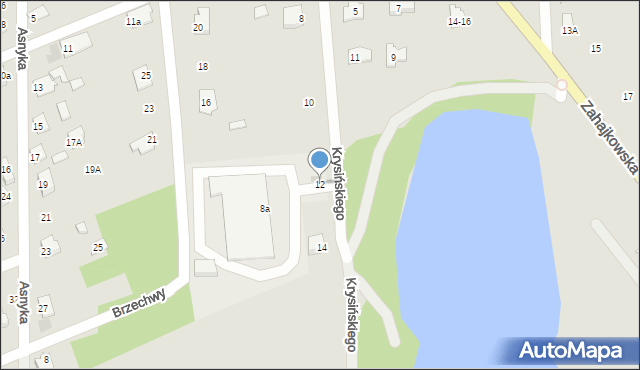 Międzyrzec Podlaski, Krysińskiego Karola, 12, mapa Międzyrzec Podlaski