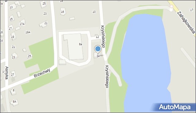 Międzyrzec Podlaski, Krysińskiego Karola, 14, mapa Międzyrzec Podlaski