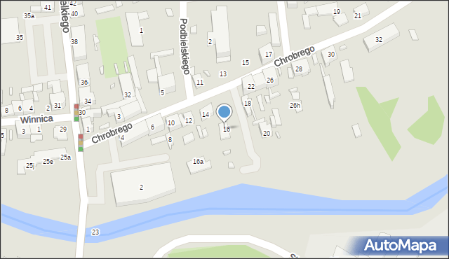 Międzyrzecz, Króla Bolesława Chrobrego, 16, mapa Międzyrzecz