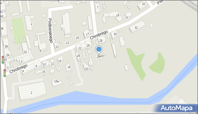 Międzyrzecz, Króla Bolesława Chrobrego, 26h, mapa Międzyrzecz