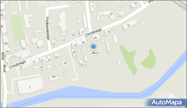 Międzyrzecz, Króla Bolesława Chrobrego, 26j, mapa Międzyrzecz