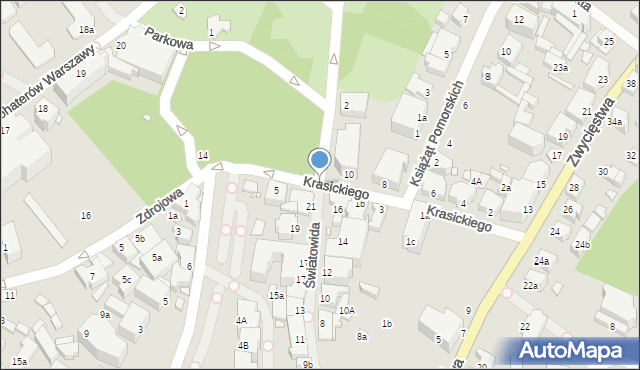 Międzyzdroje, Krasickiego Ignacego, bp., 10c, mapa Międzyzdroje