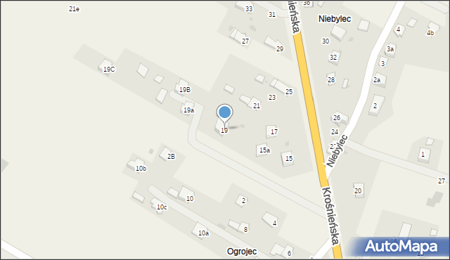 Miejsce Piastowe, Krośnieńska, 19, mapa Miejsce Piastowe