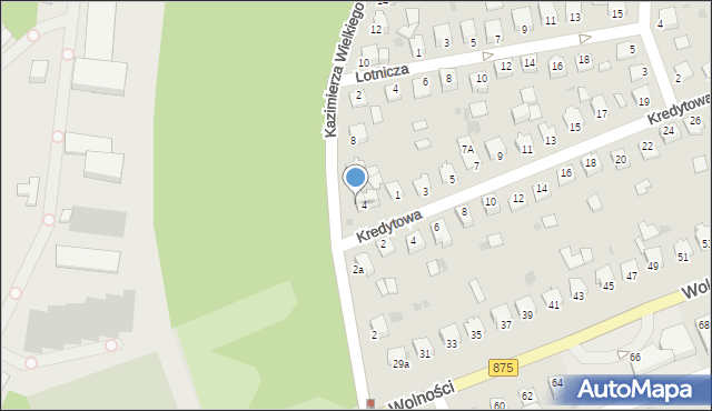 Mielec, Króla Kazimierza Wielkiego, 4A, mapa Mielca