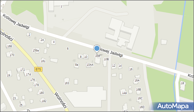 Mielec, Królowej Jadwigi, 10A, mapa Mielca
