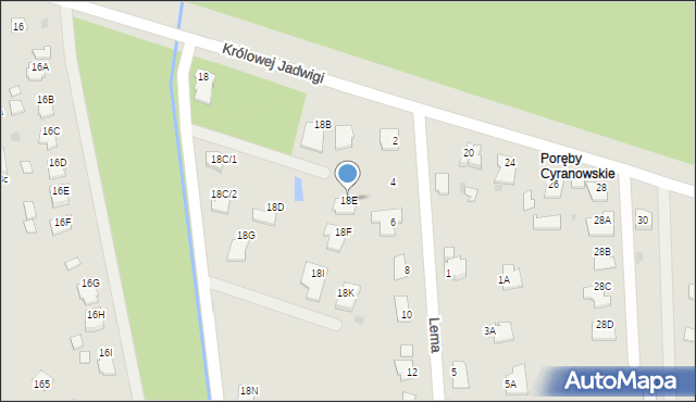 Mielec, Królowej Jadwigi, 18E, mapa Mielca