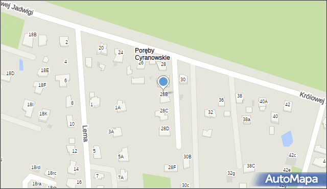 Mielec, Królowej Jadwigi, 28B, mapa Mielca