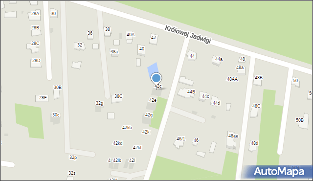 Mielec, Królowej Jadwigi, 42d, mapa Mielca