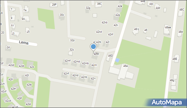 Mielec, Królowej Jadwigi, 42le, mapa Mielca