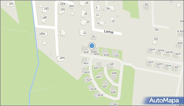 Mielec, Królowej Jadwigi, 42se, mapa Mielca