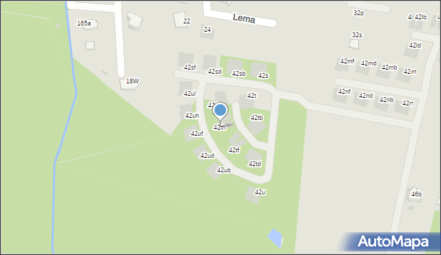 Mielec, Królowej Jadwigi, 42th, mapa Mielca