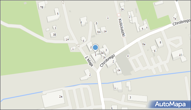 Mielno, Króla Bolesława Chrobrego, 1, mapa Mielno