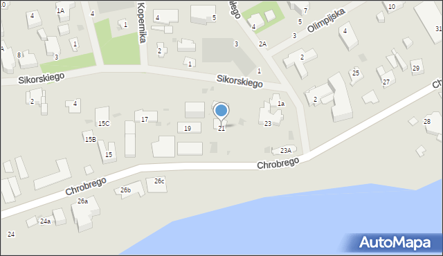 Mielno, Króla Bolesława Chrobrego, 21, mapa Mielno