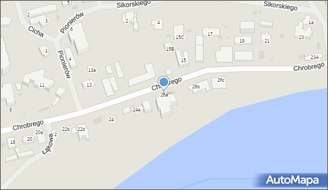 Mielno, Króla Bolesława Chrobrego, 26a, mapa Mielno