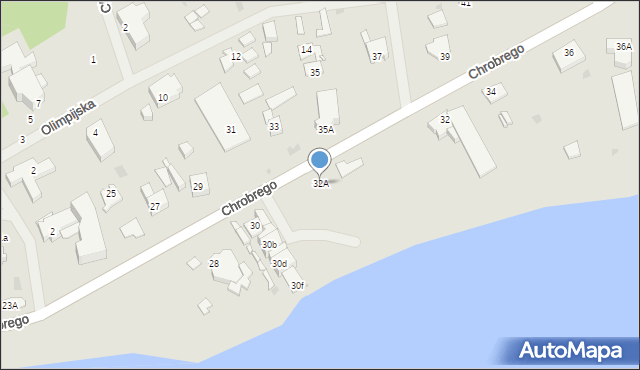 Mielno, Króla Bolesława Chrobrego, 32A, mapa Mielno