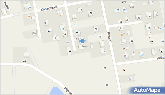 Mieroszyno, Krótka, 17, mapa Mieroszyno