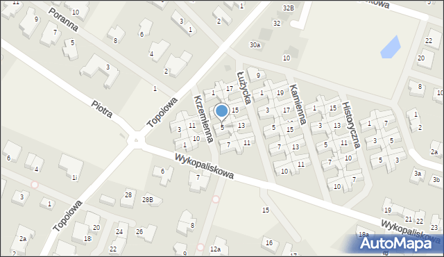 Mierzyn, Krzemienna, 5, mapa Mierzyn