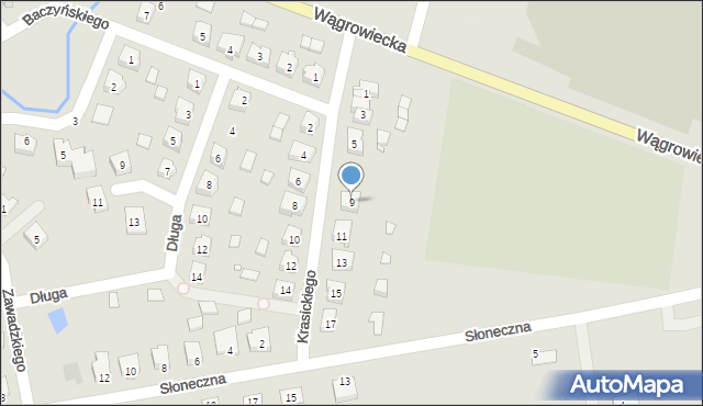 Mieścisko, Krasickiego Ignacego, bp., 9, mapa Mieścisko