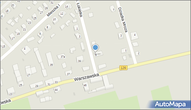 Mieszkowice, Króla Władysława Łokietka, 8, mapa Mieszkowice